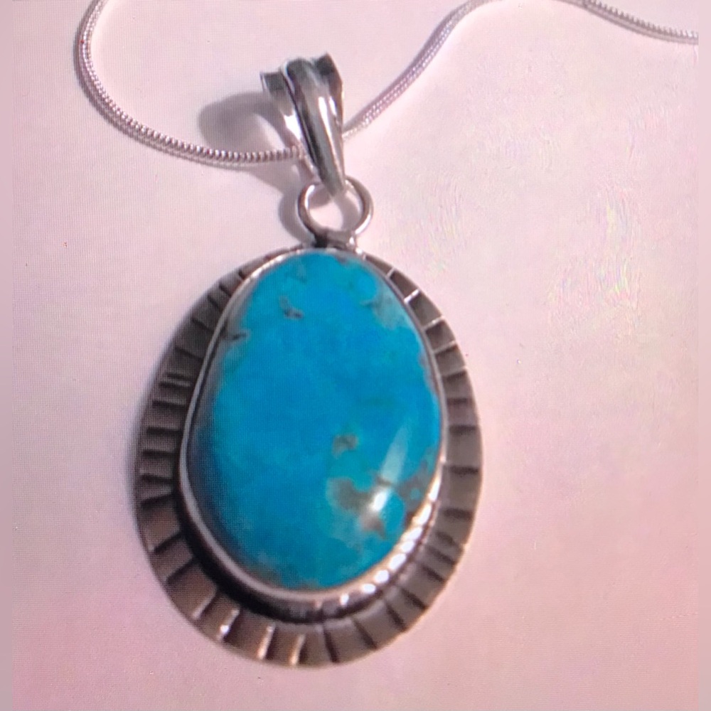 Turquoise 925 Sterling Silver Necklace